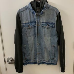 Jean jacket with hood